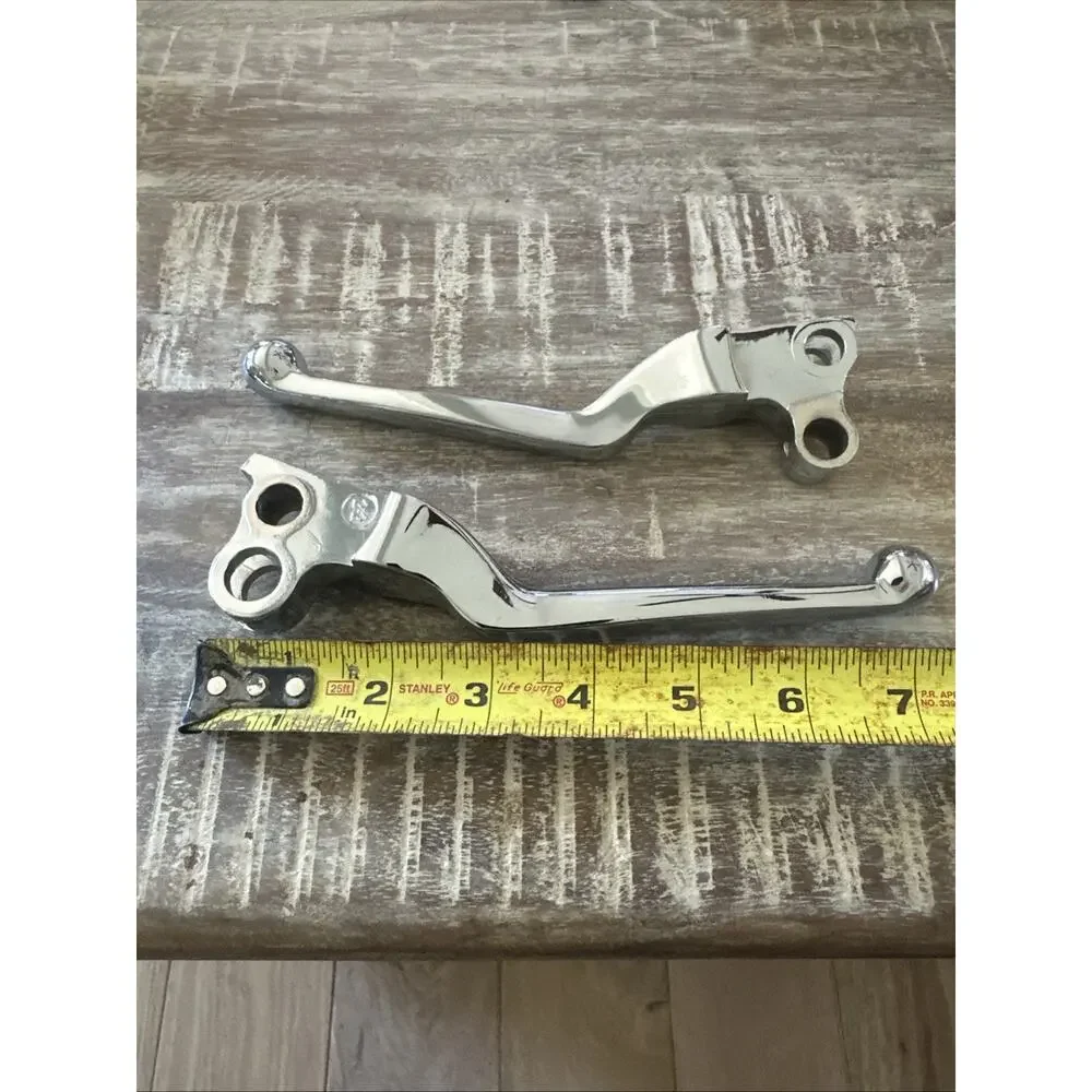 Pair Chrome Brake Clutch Levers for Harley Davidson